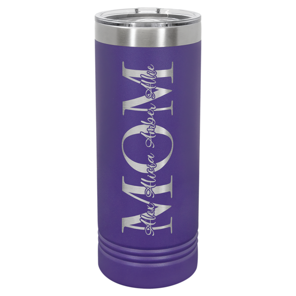 Purple 22 oz MOM tumbler